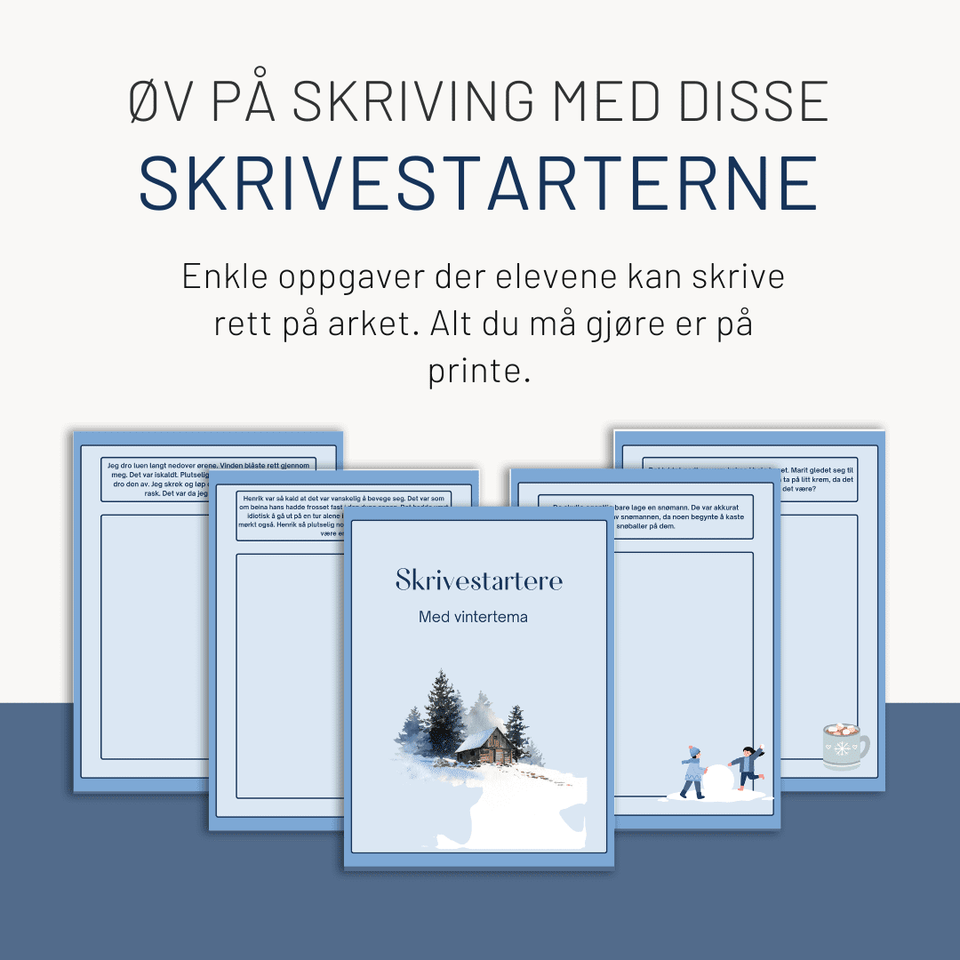Skrivestartere med vintertema