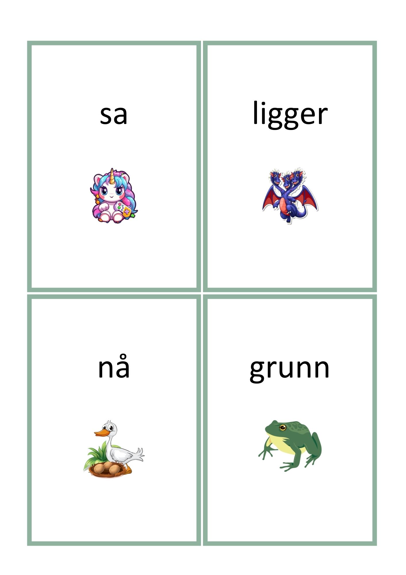 Høyfrekvente ord rangert fra 120 - 240 - arbeidskort - små bokstaver - Bilde 8