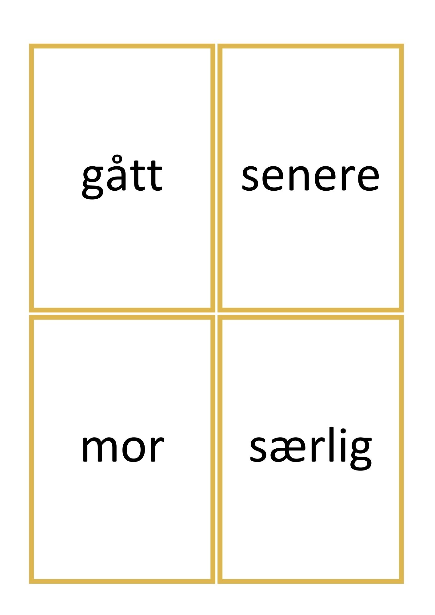 Høyfrekvente ord rangert fra 120 - 240 - arbeidskort - små bokstaver - Bilde 3