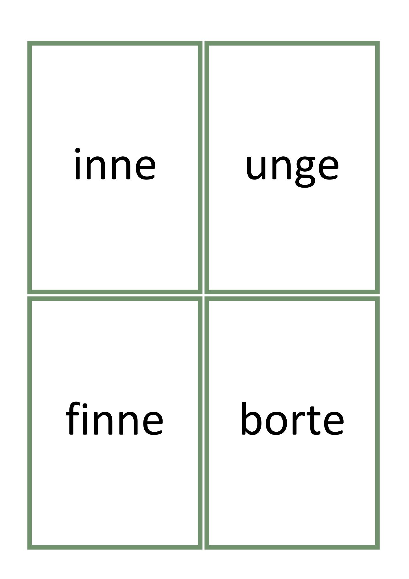 Høyfrekvente ord rangert fra 120 - 240 - arbeidskort - små bokstaver - Bilde 5