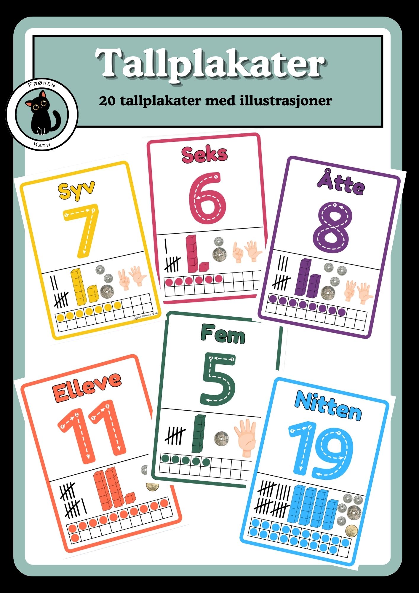 Tallplakater 1-20 (Bokmål og Nynorsk)