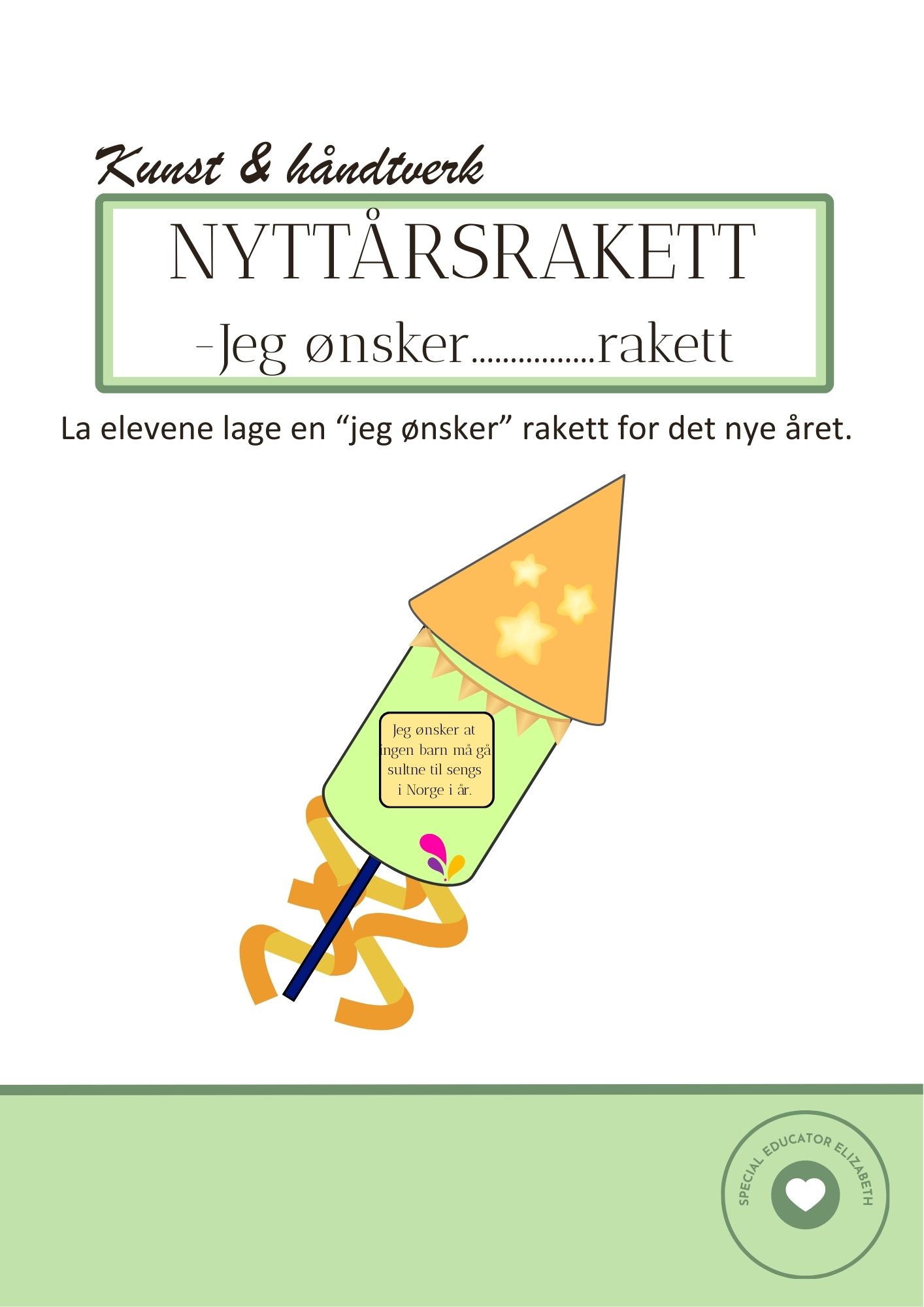 Nyttårsrakett - jeg ønsker...........rakett