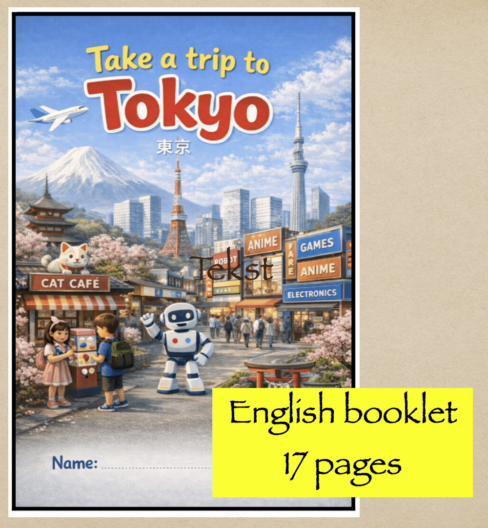 Take a trip to Tokyo - english booklet - ca 5.-6.trinn - tekster m/ spørsmål