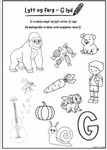 lytt og farg - G lyd