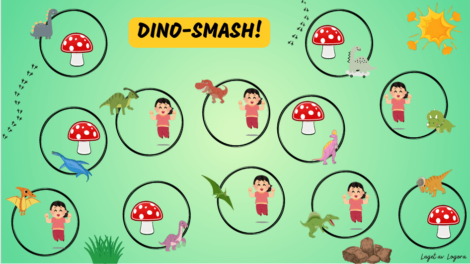 Dino-smash! Lytteøvelse S - H
