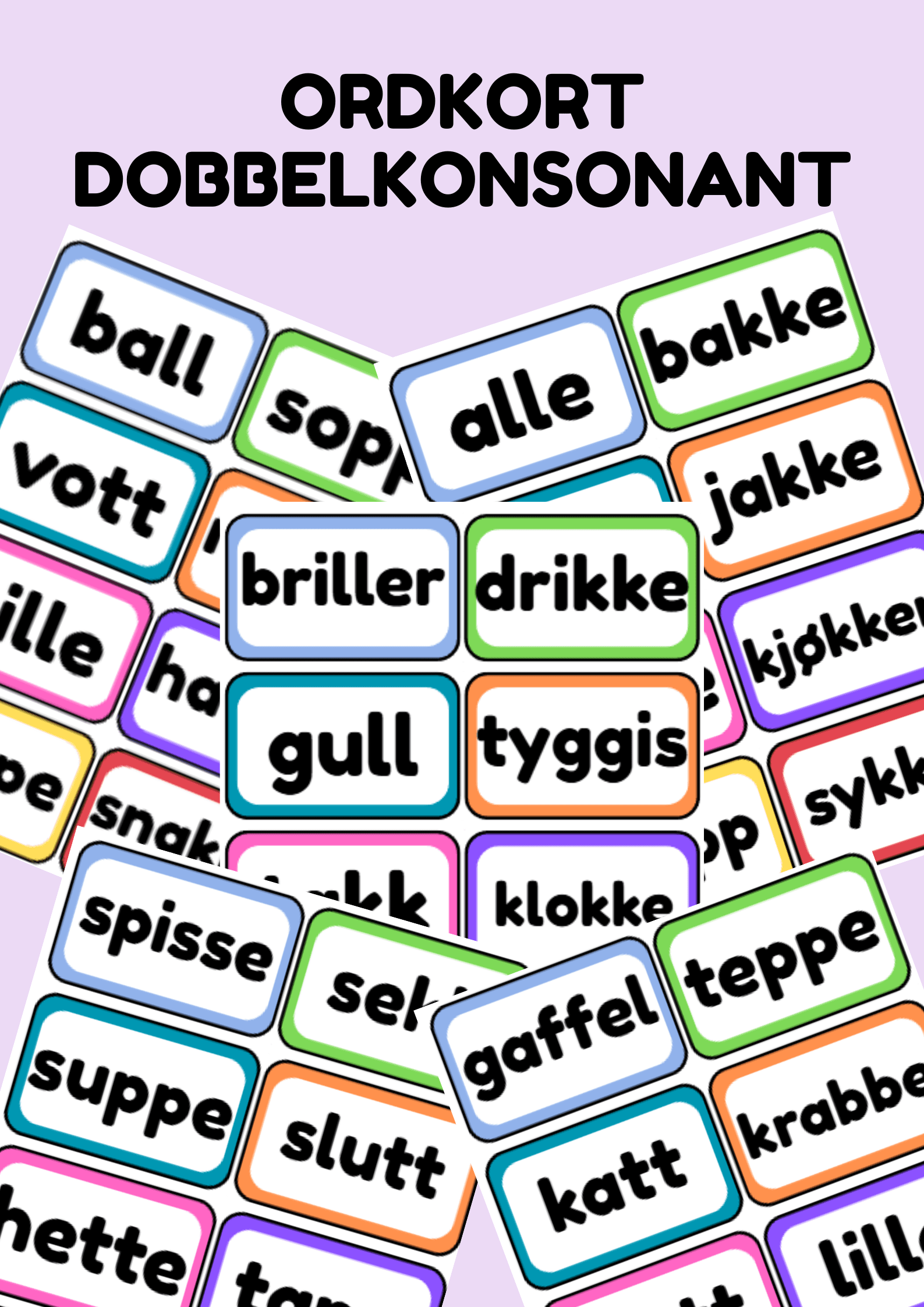 Ordkort - Dobbelkonsonant