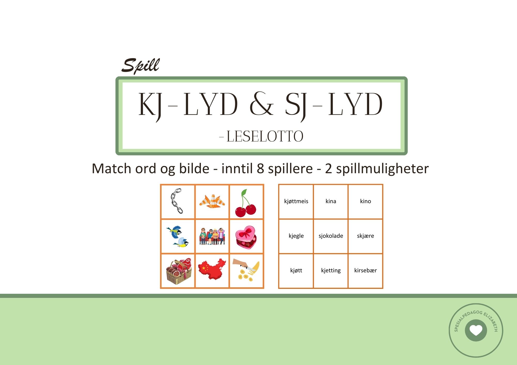 Kj-lyd & sj-lyd // leselotto for inntil 8 spillere