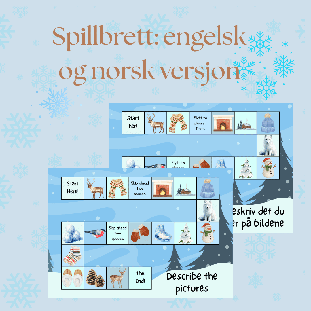 Spillbrett på engelsk og norsk