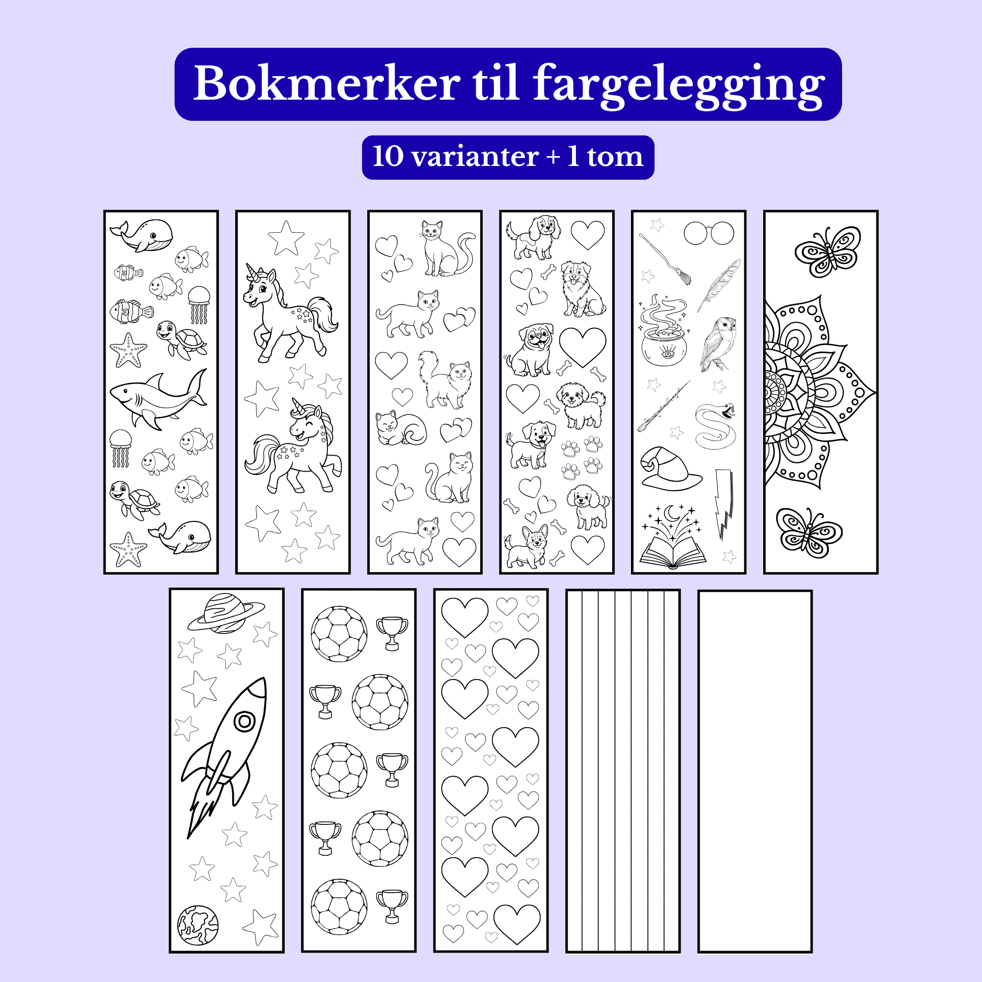 Bokmerker til fargelegging