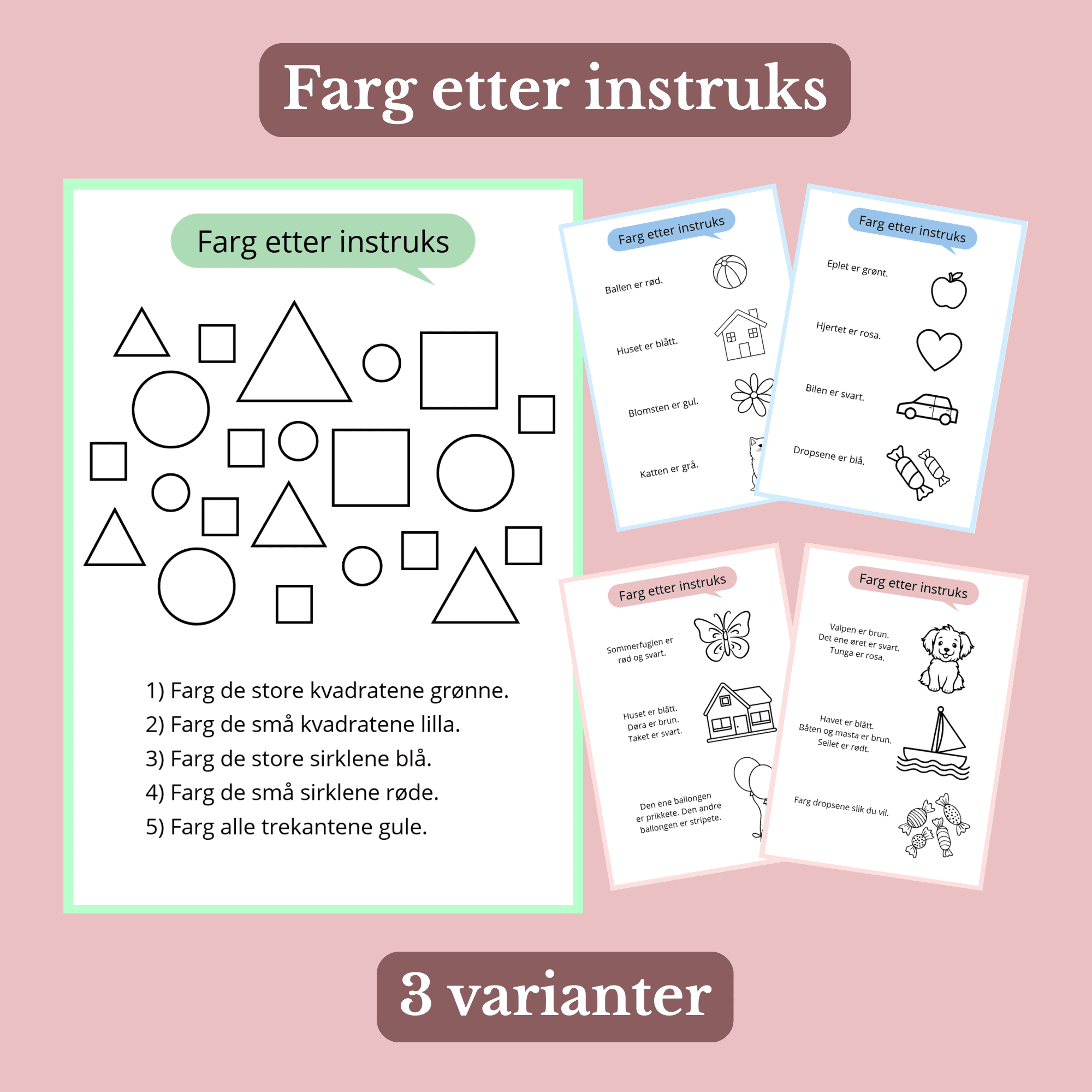 Farg etter instruks (nivådelt)