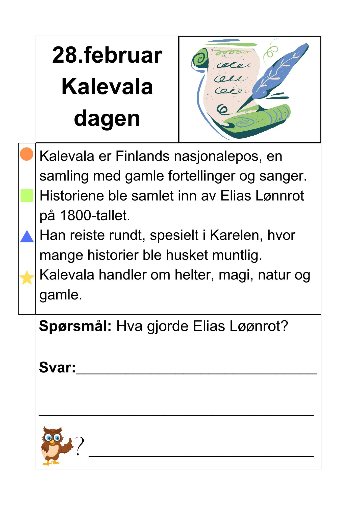 Februar måned - faktatekster om merkedager og kulturelle- og religiøse hendelser + små oppgaver - Bilde 13