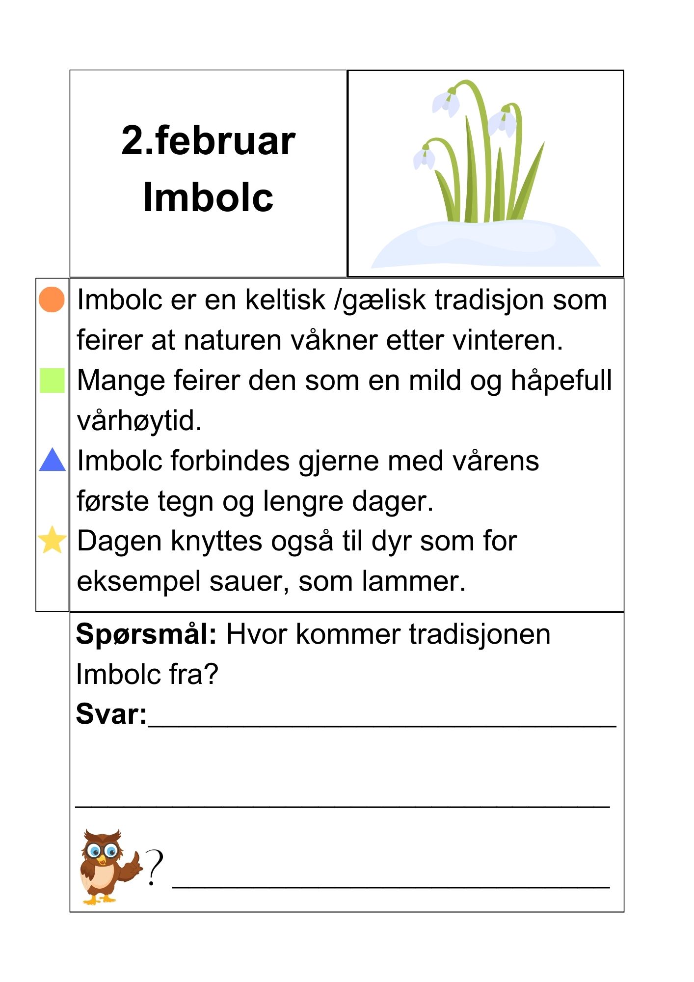 Februar måned - faktatekster om merkedager og kulturelle- og religiøse hendelser + små oppgaver - Bilde 2