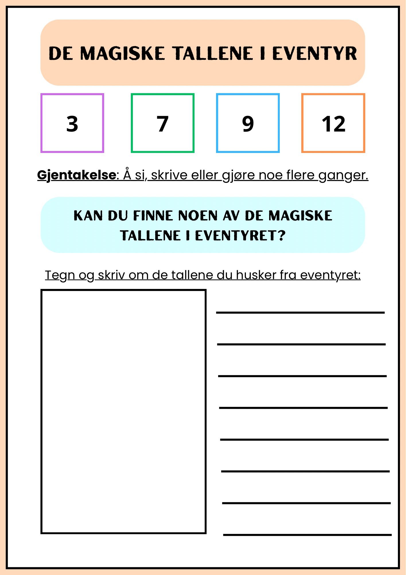 Arbeidshefte om eventyr - Bilde 3