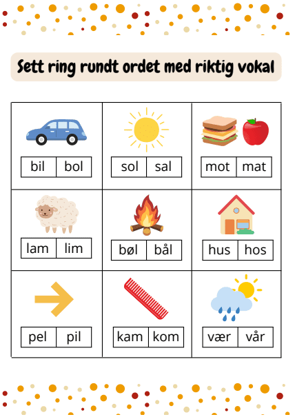 Arbeidshefte om vokalene - Bilde 3