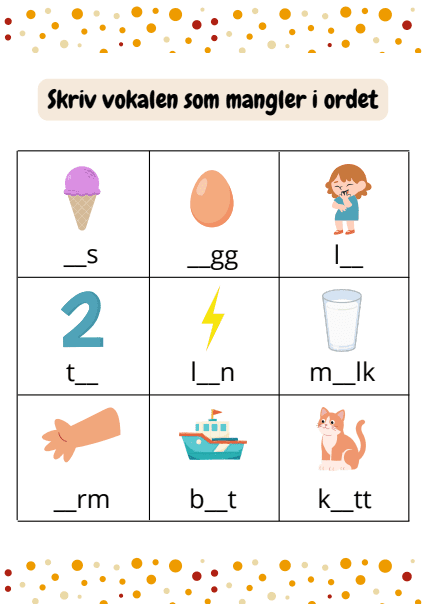 Arbeidshefte om vokalene - Bilde 5