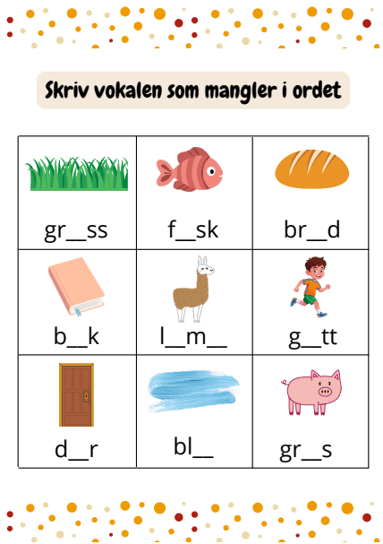Arbeidshefte om vokalene - Bilde 6