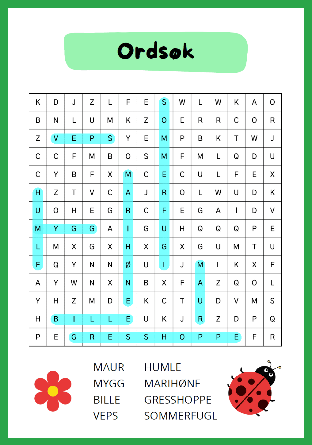 Ordsøk: insekter - Bilde 2
