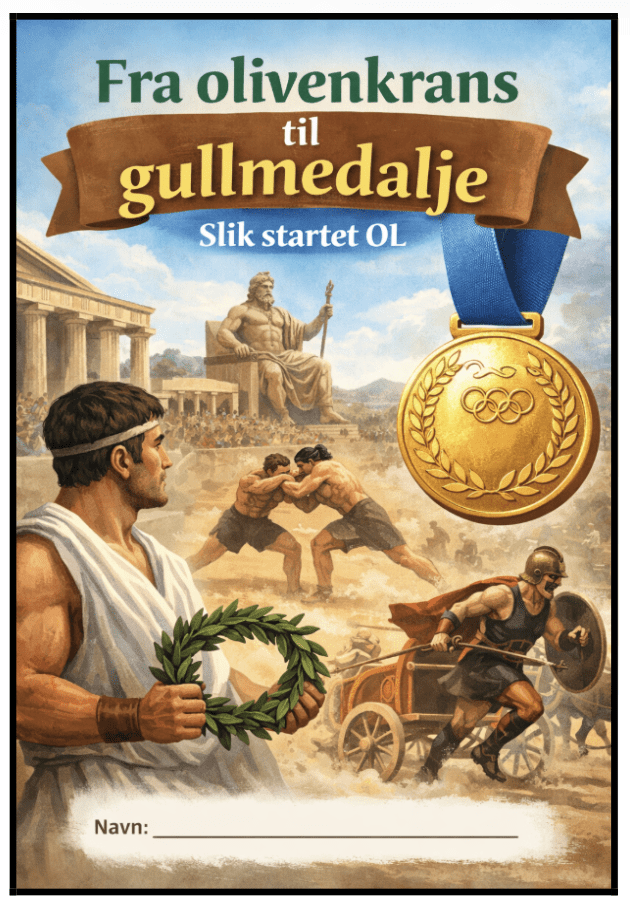 Fra olivenkrans til gullmedalje - slik startet OL - BM - ca 5.-6.trinn - lesehefte m/spørsmål