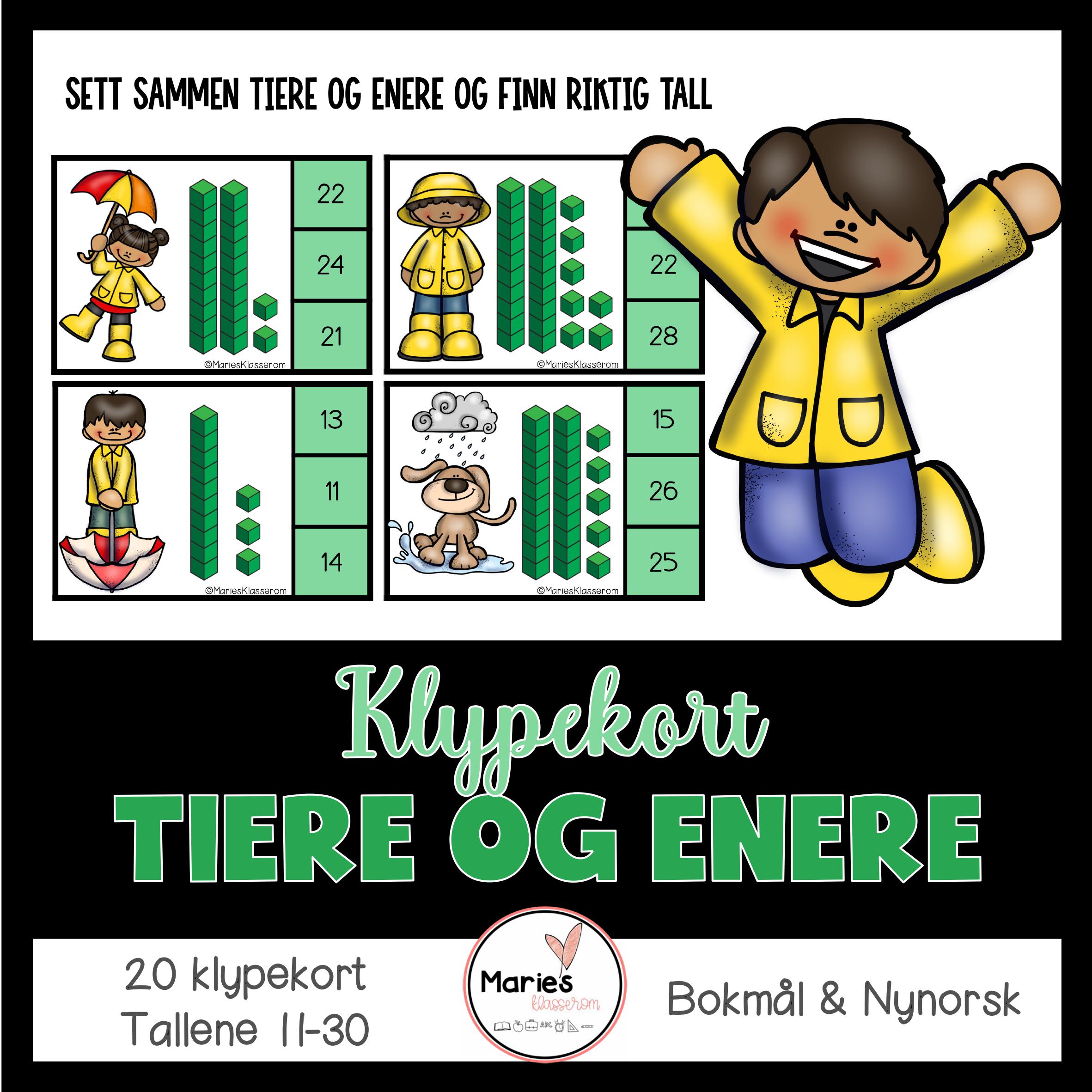 TIERE OG ENERE KLYPEKORT