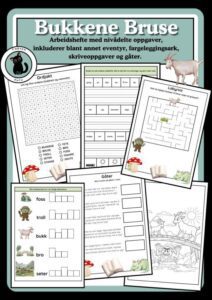 Arbeidshefte med eventyret Bukkene Bruse