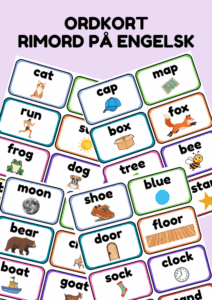 Ordkort: Rimord på engelsk