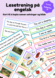 Lesetrening på engelsk: Kople saman setning og bilde