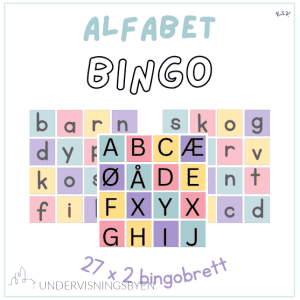 Alfabet bingo (små og store bokstaver)