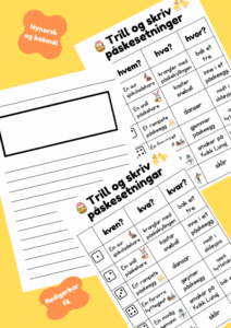 Trill og skriv påskesetningar