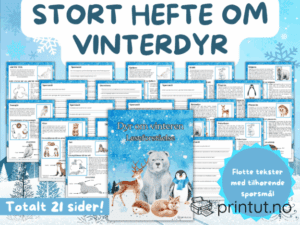 Leseforståelse VINTERDYR - 21 sider