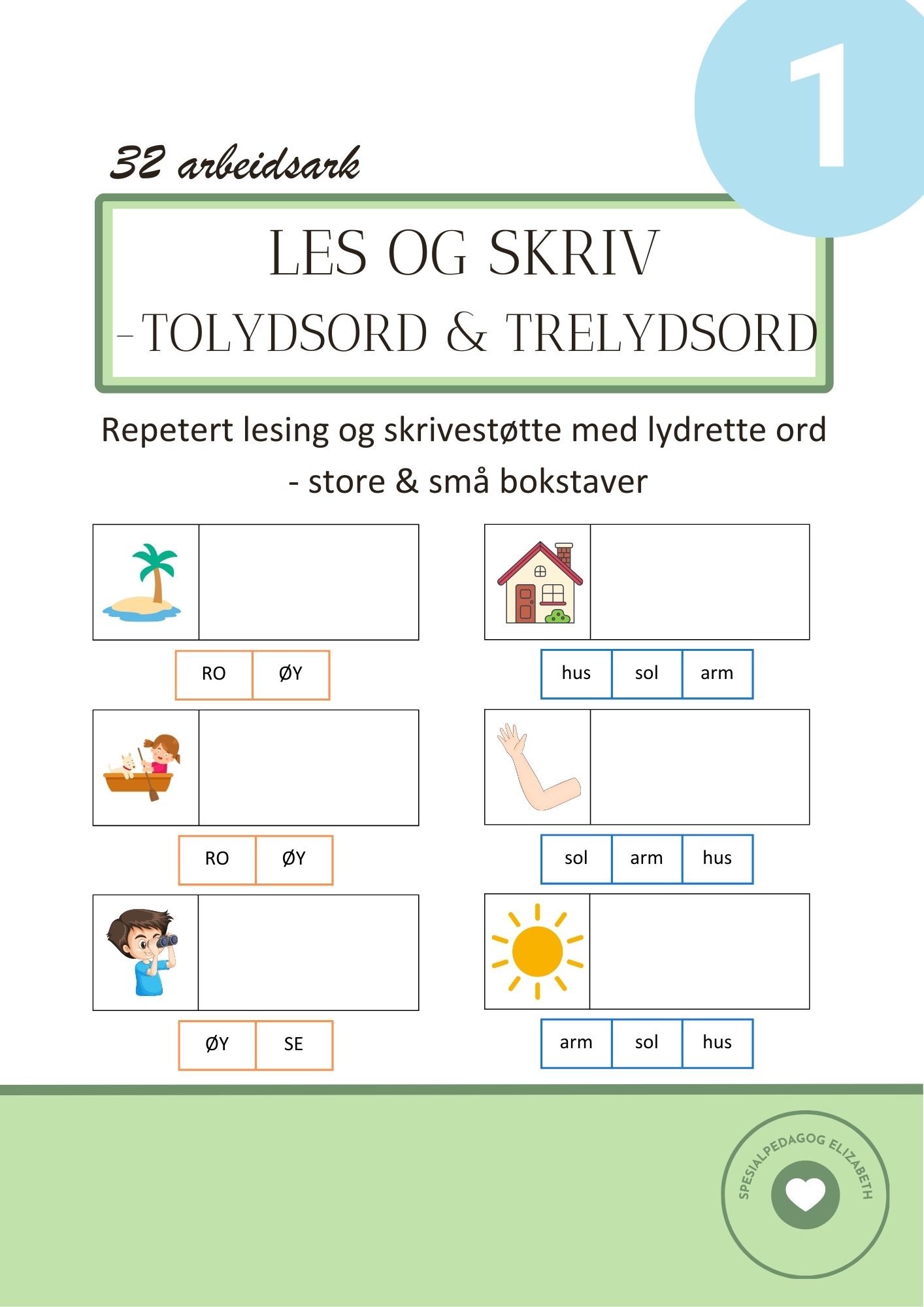 Les og skriv 1 - tolydsord & trelydsord