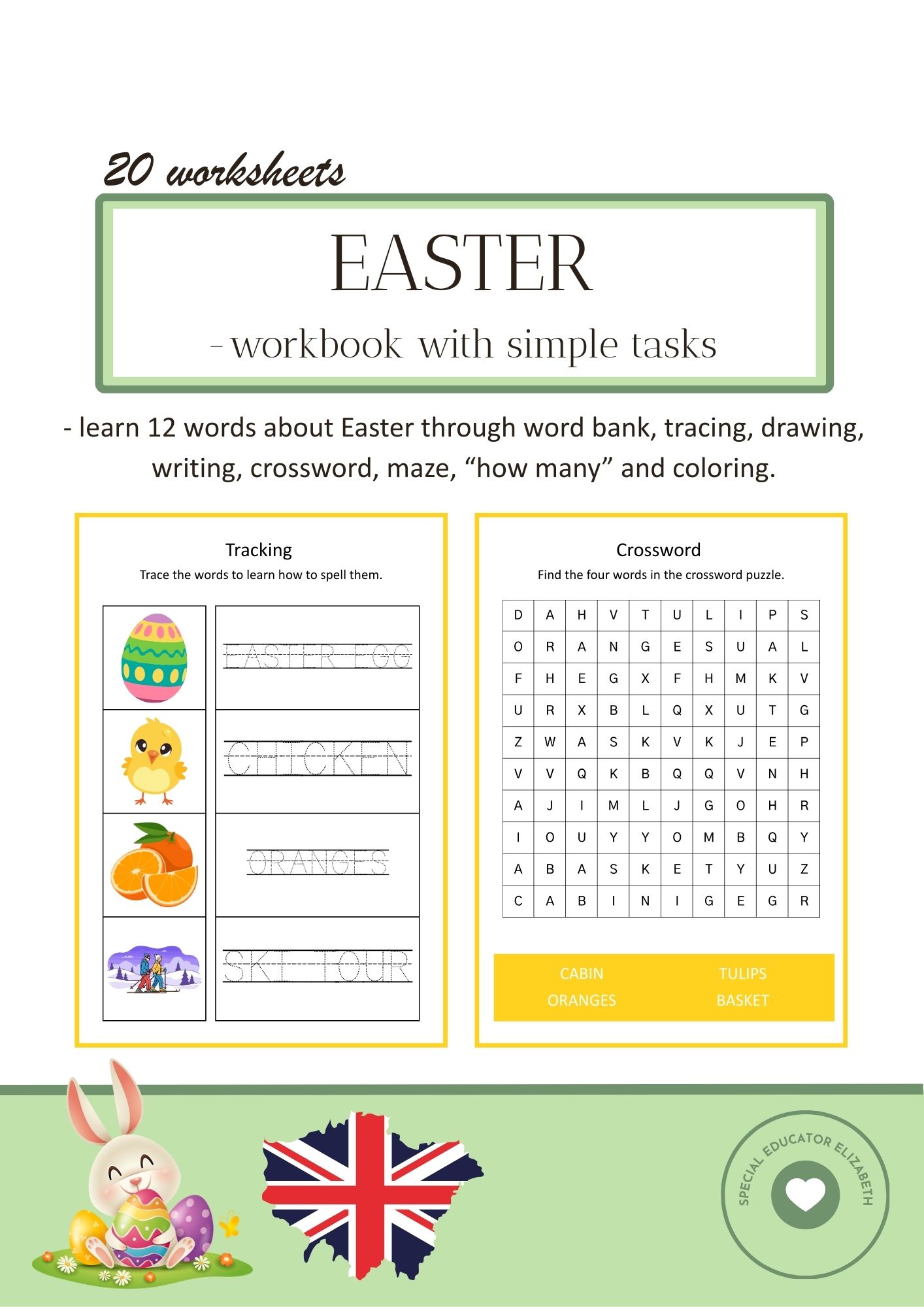 Easter - workbook with simple tasks