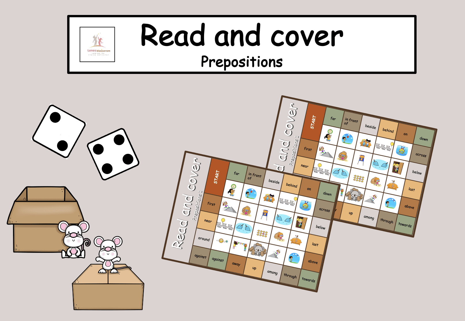 Prepositions- Read and cover
