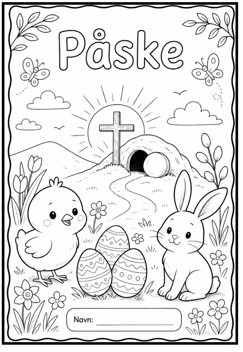 Påske - les, skriv og tenk - 20 sider - BM - ca 2.-3.trinn - spesialundervisning