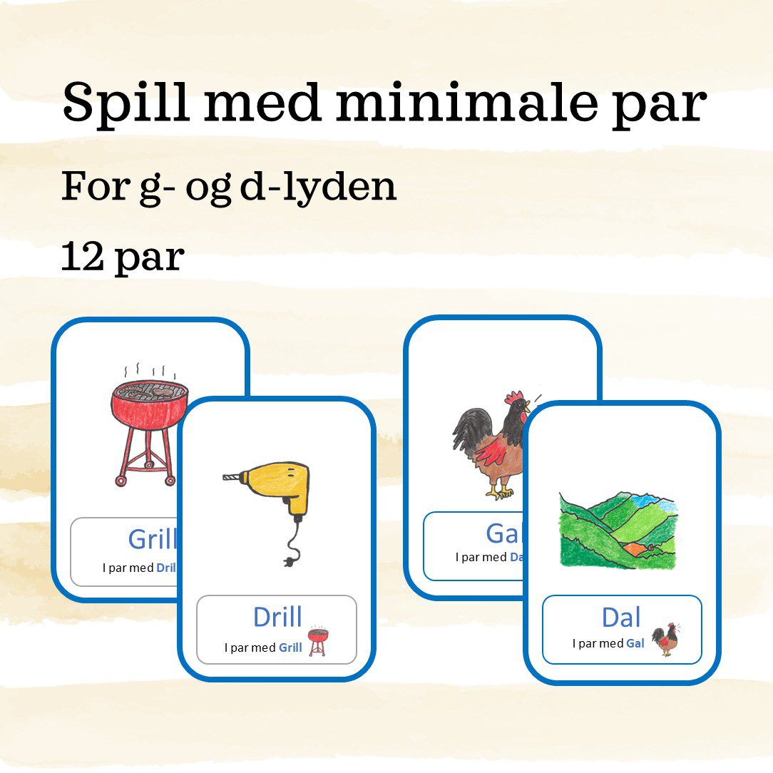 Spill med Minimale Par - G - D