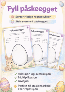 Fyll påskeegget: de fire regneartene