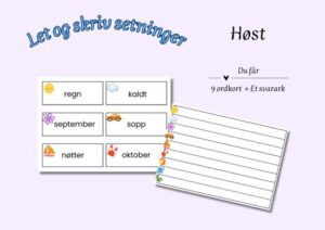 Let og skriv setninger - Høst