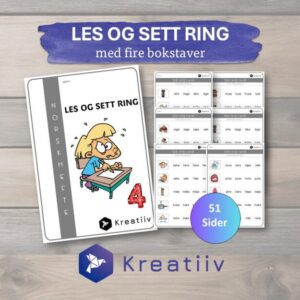 Les og sett ring - fire bokstaver