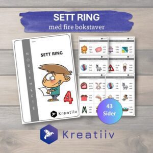 Sett ring - Fire bokstaver