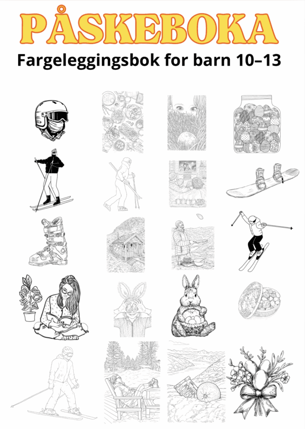 Påskeboka-fargeleggingsbok for barn 10-13 år