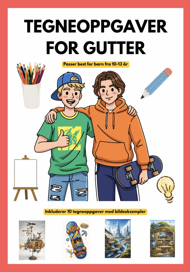 Tegneoppgaver for gutter