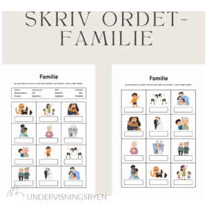 Skriv ordet: Familie
