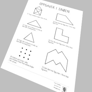 Snøkutting - Oppgaver i snøen