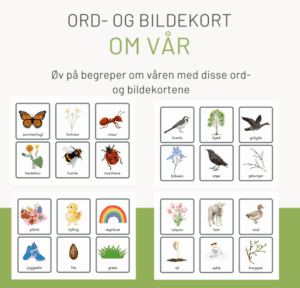 Ord- og bildekort om våren