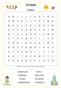 Ordsøk sommer