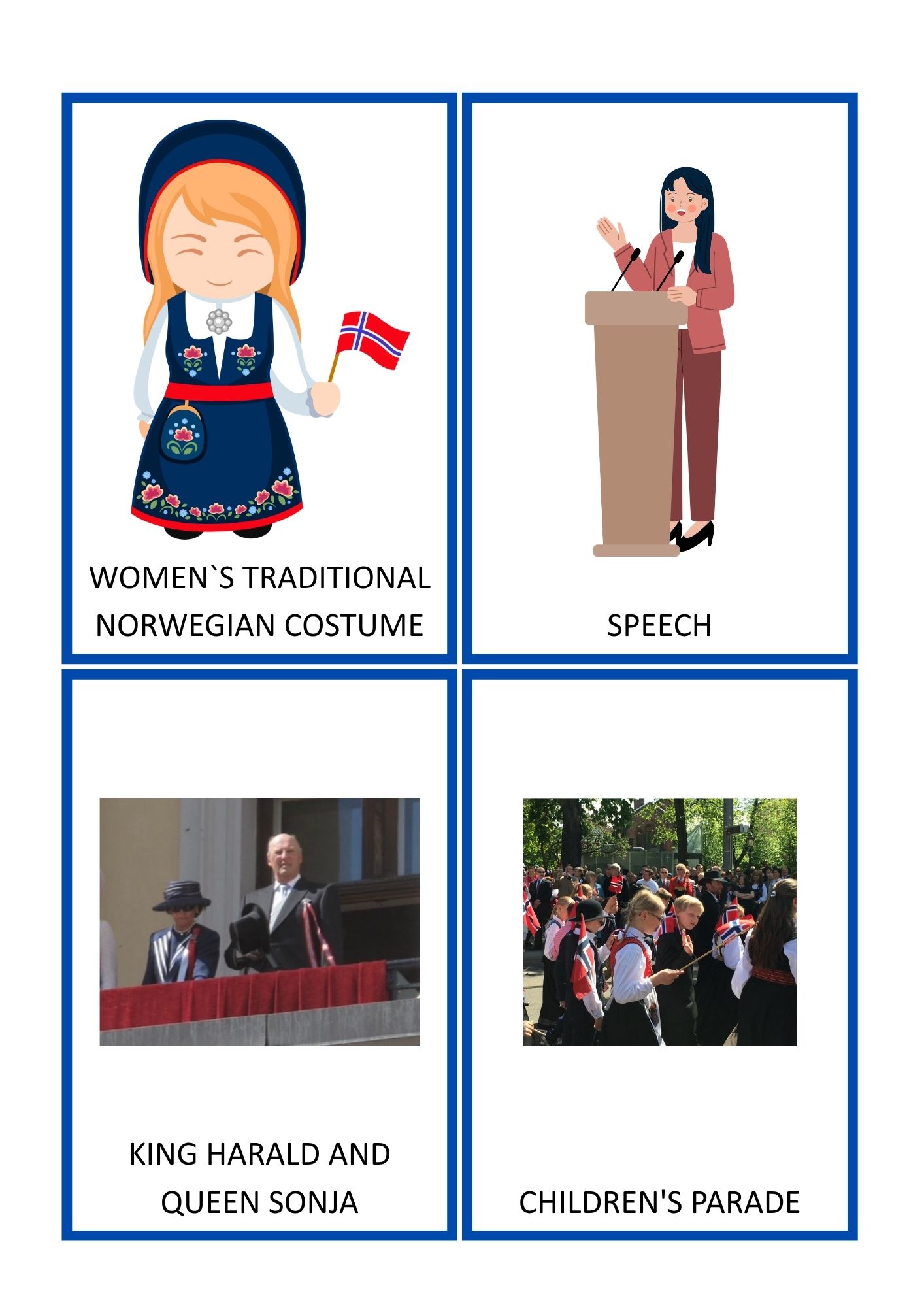 17.mai - begrepskort & memorykort - Bilde 13