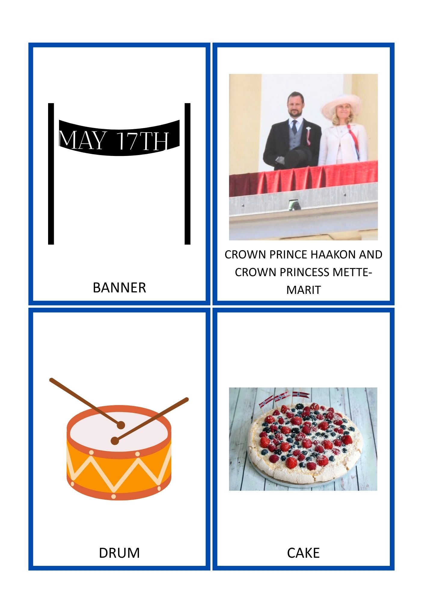 17.mai - begrepskort & memorykort - Bilde 11