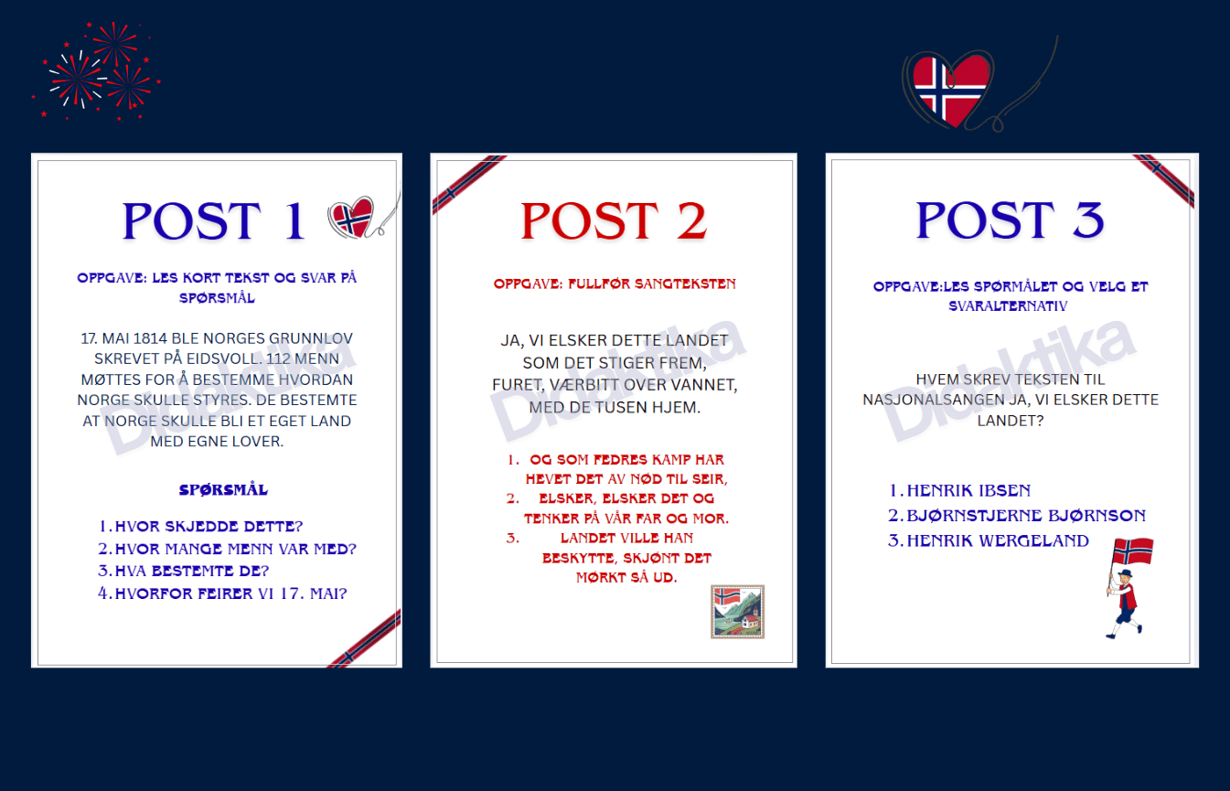 17. mai natursti – Faglige poster med gåter - Bilde 2