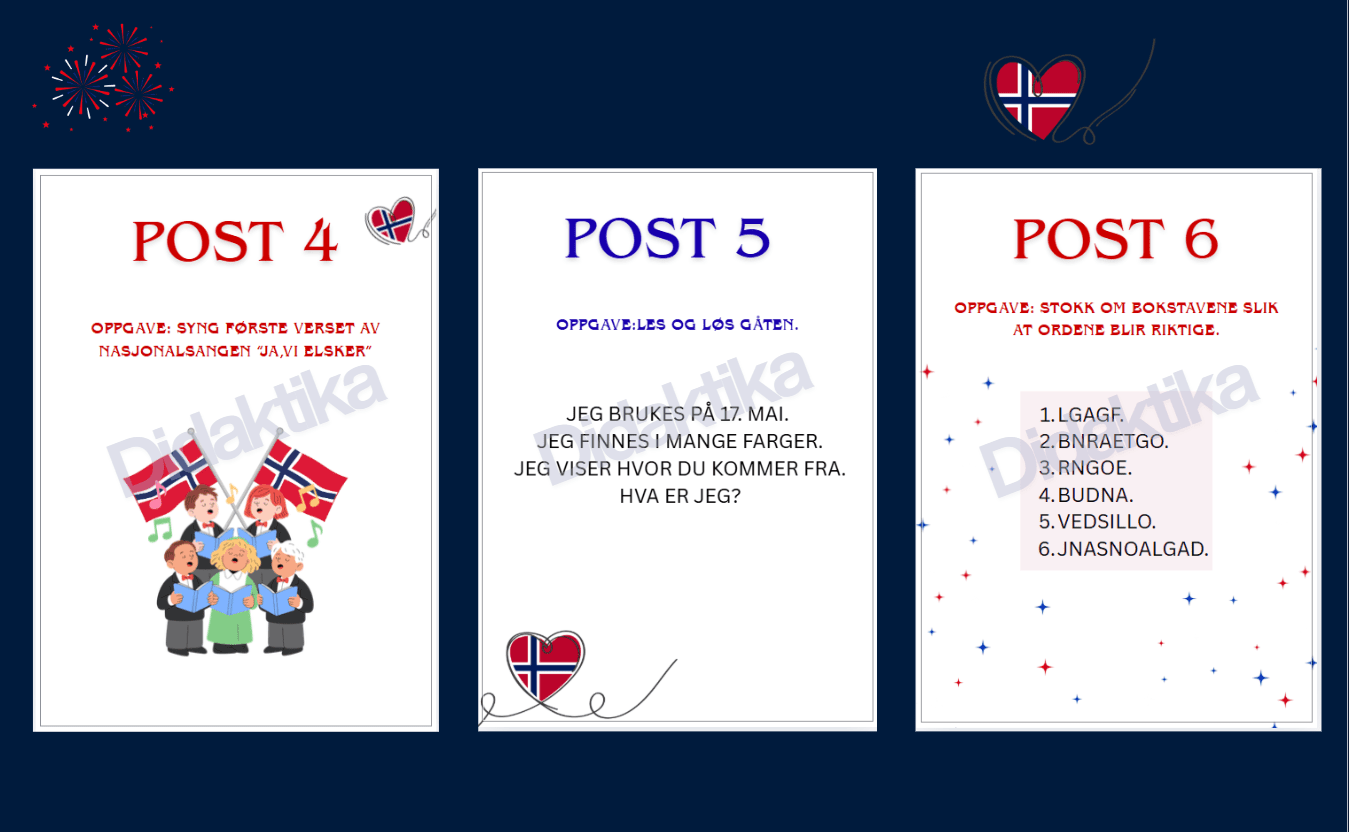 17. mai natursti – Faglige poster med gåter - Bilde 3