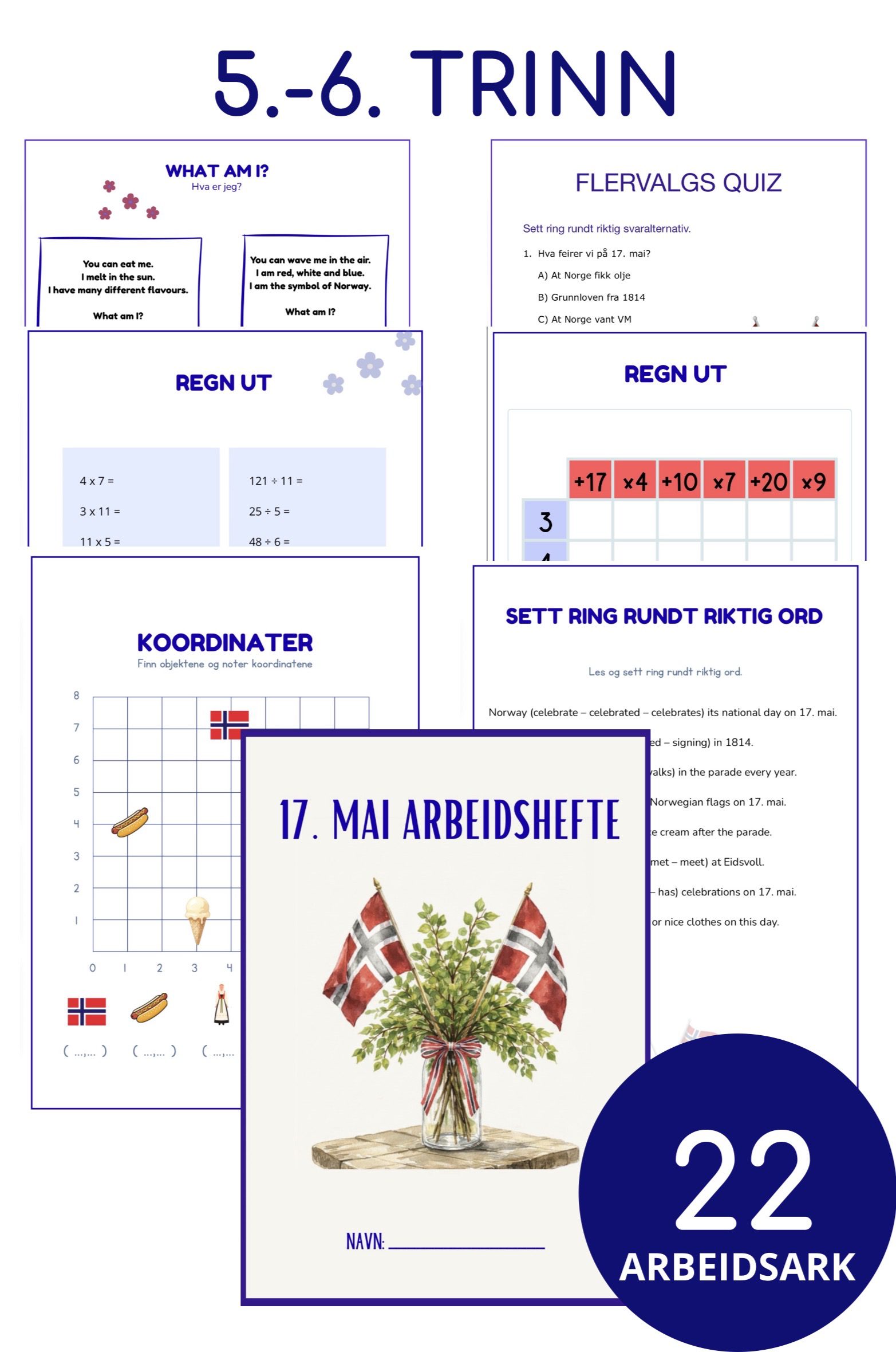 17. mai Arbeidshefte 5.-6. trinn