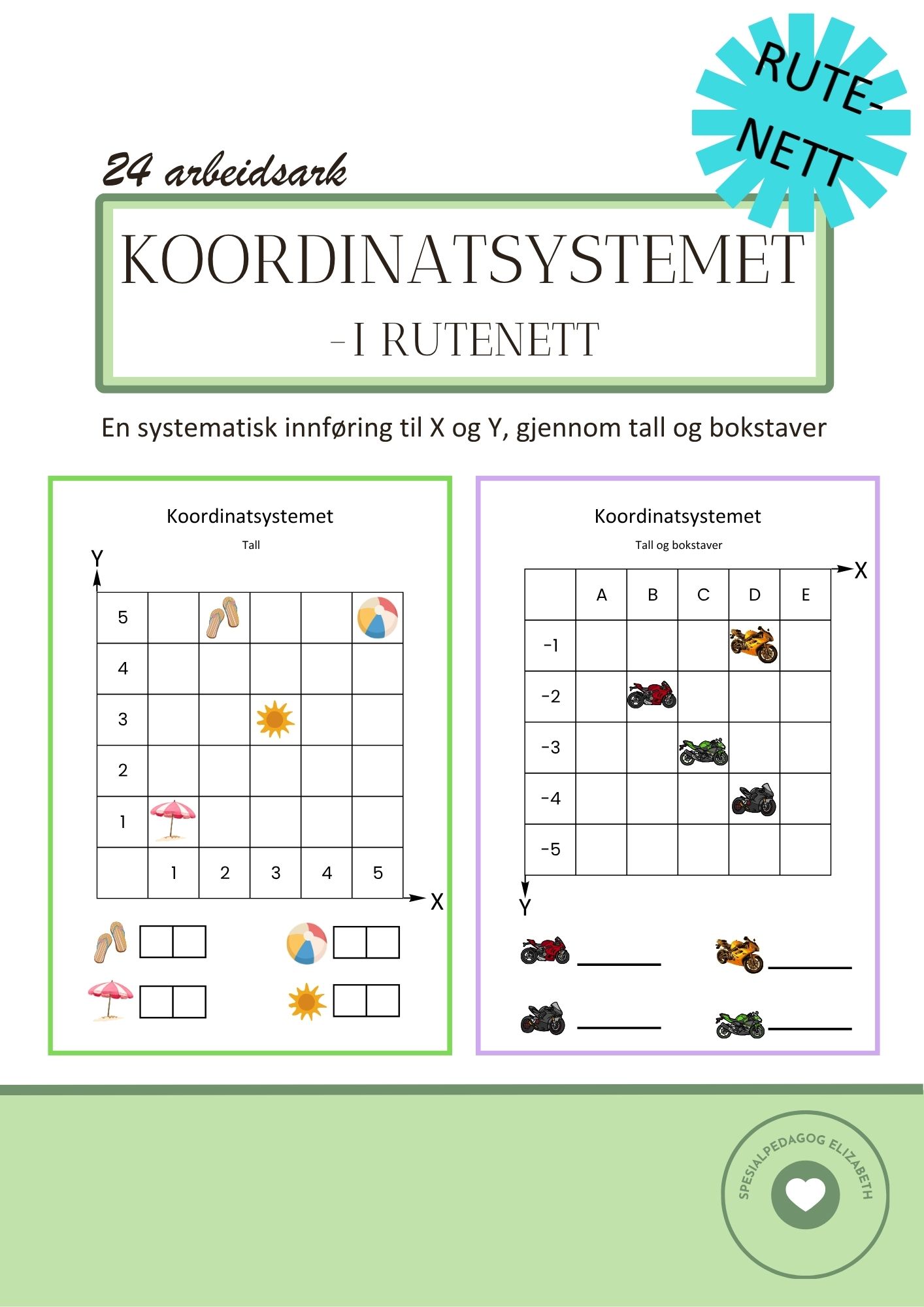 Koordinatsystemet - i ruter